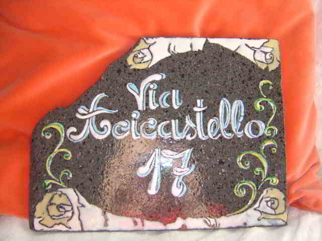 Ceramic Lava House Number